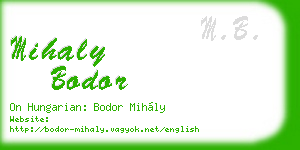 mihaly bodor business card